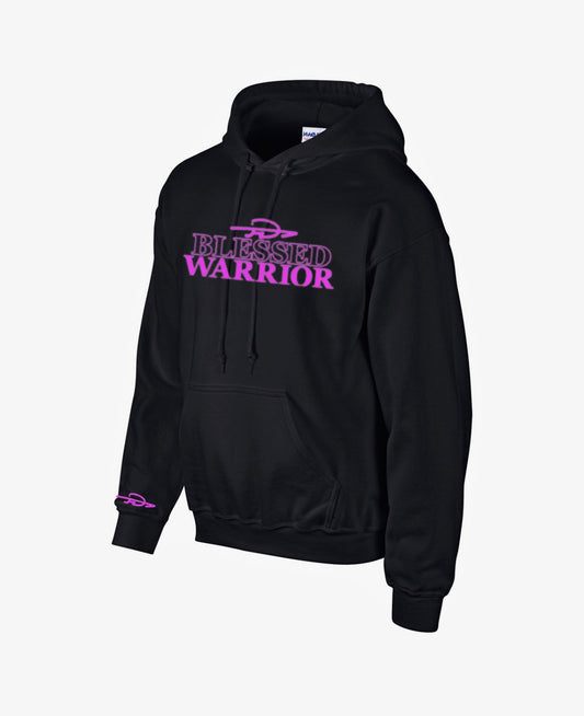 Black / Pink Unisex Hoodie (Embroidered)