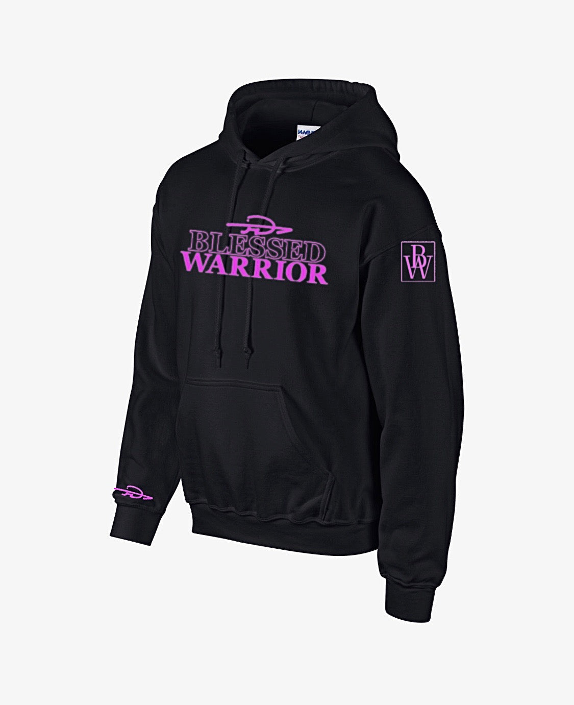 Black / Pink Unisex Hoodie (Embroidered)