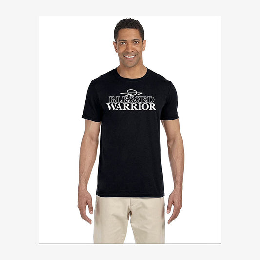 Men's Black Crewneck T-shirt - Two letter colors