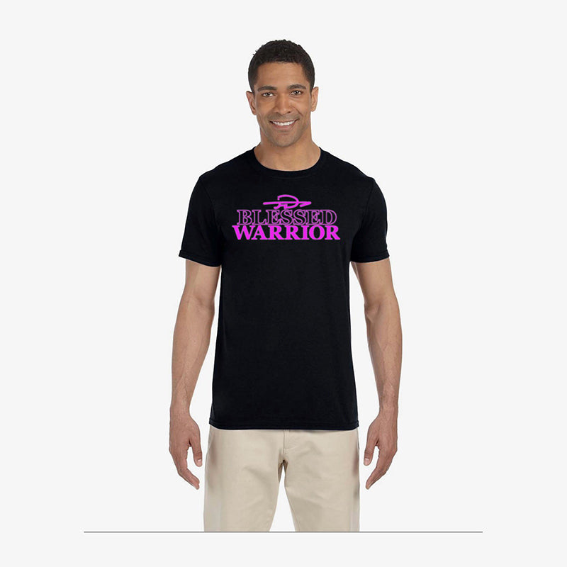 Men's Black Crewneck T-shirt - Two letter colors